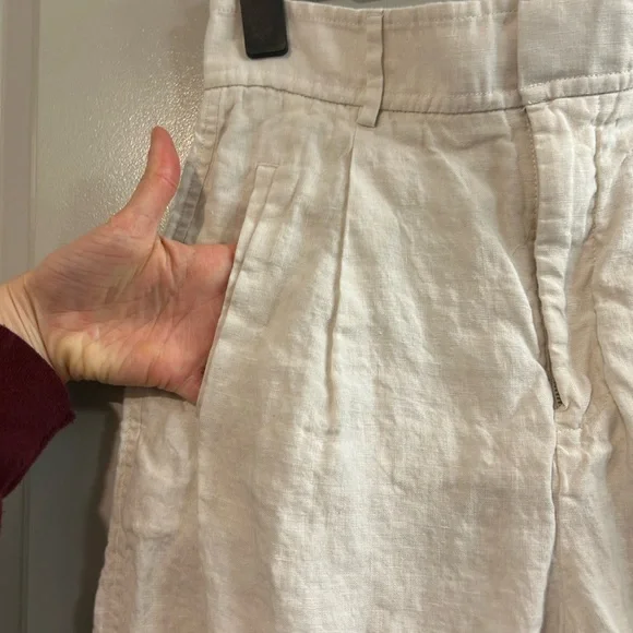 Everlane Light Cream Linen Trousers - Picture 3 of 6